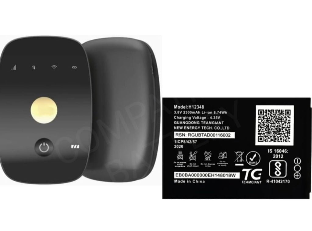 High Quality Original "H12348" 2300mAh Battery Compatible for JIO FI2 M2 M2S Hotspot, Airtel Wifi Hotspot *OK TESTED**QC PASSED*