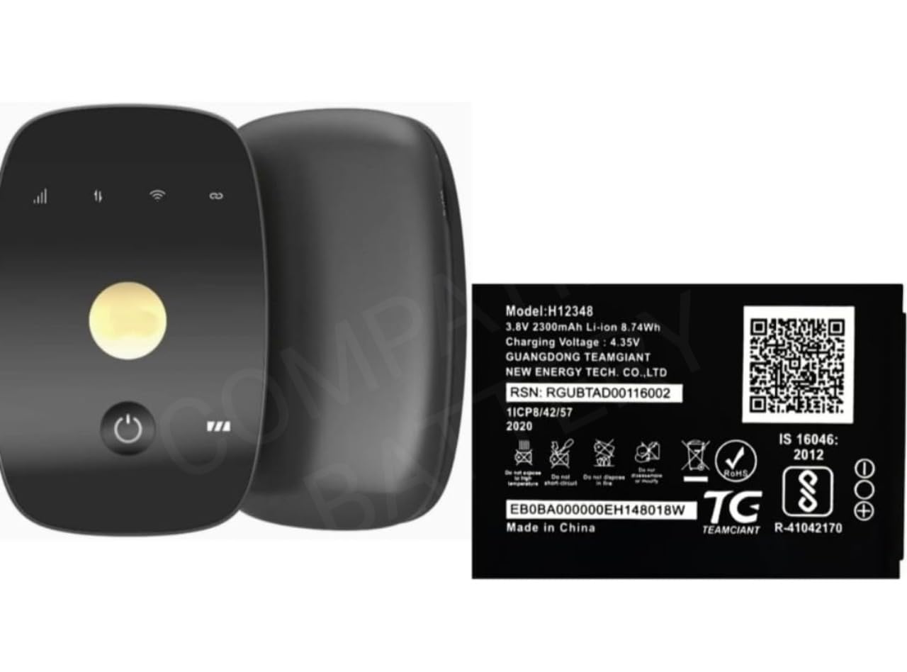 High Quality Original "H12348" 2300mAh Battery Compatible for JIO FI2 M2 M2S Hotspot, Airtel Wifi Hotspot *OK TESTED**QC PASSED*