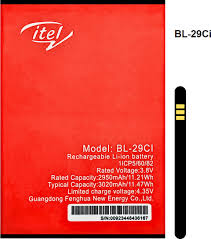 High Quality Original "BL-29CI" Battery Compatible for Itel A36 / Itel A25 / Itel A25 Pro -'2950 mAh'*OK TESTED**QC PASSED*