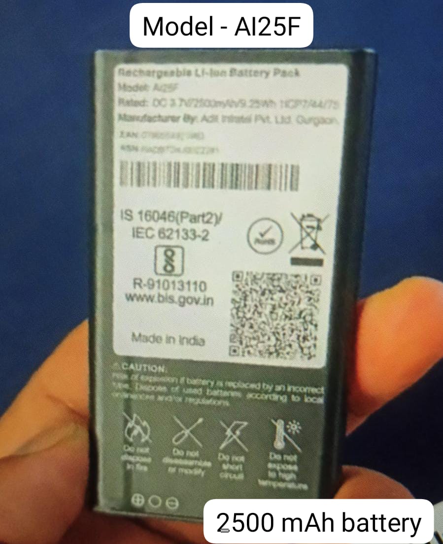 High Quality Original "AI25F" '2500mAh' Battery Compatible for Jio Bharat J1 4G with Replacement Warranty * *QC PASSED**OK TESTED*