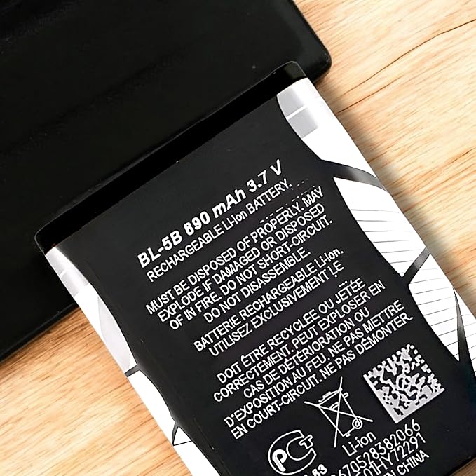 High Quality Original "BL-5B" 890 mAh Mobile Battery Compatible for Nokia ST-1 and other Nokia Keypad Models with Replacement Warranty *QC PASSED**OK TESTED*