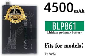 High Quality Original "BLP861" Mobile Battery Compatible for One Plus Nord 2 5G (DN 2101, DN 2103) *4500mAh* Capacity with Replacement Warranty **QC PASSED**OK TESTED**