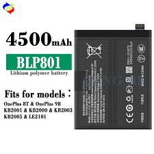 High Quality Original "BLP801" Mobile Battery Compatible for OnePlus 8T (KB2000, KB2001, KB2003, KB2005) OnePlus 9RT 5G (MT2110, MT2111) with 4500mAh* Capacity and Replacement Warranty * *QC PASSED**OK TESTED*