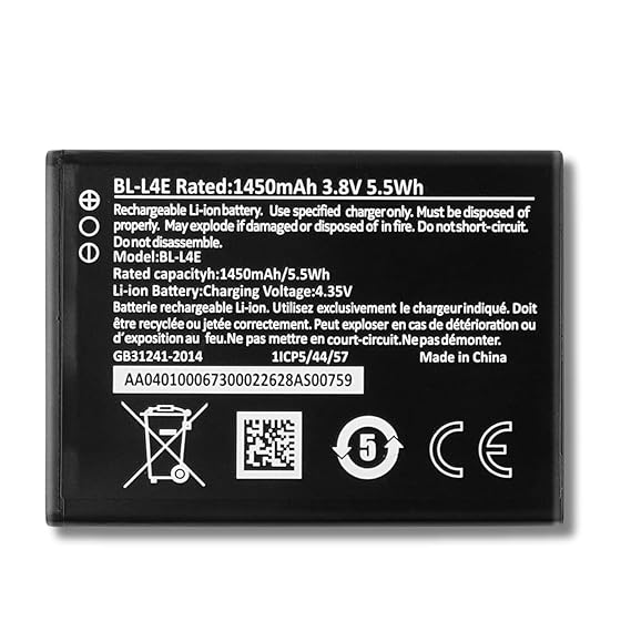 High Quality Original "BL-L4E" Mobile Battery Compatible for Nokia 2660 Flip 4G / 8210 4G *1450mAh Capacity *OK TESTED**QC PASSED*